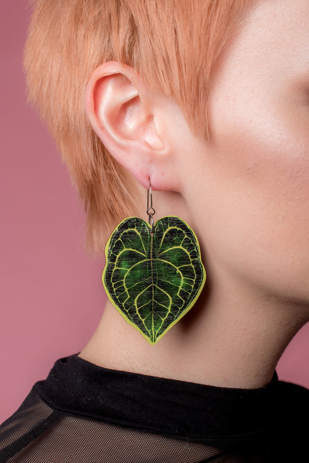 Botanicalist Leaf Earrings, Wood