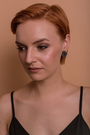 Viola Stud Earrings, silver Color mirror